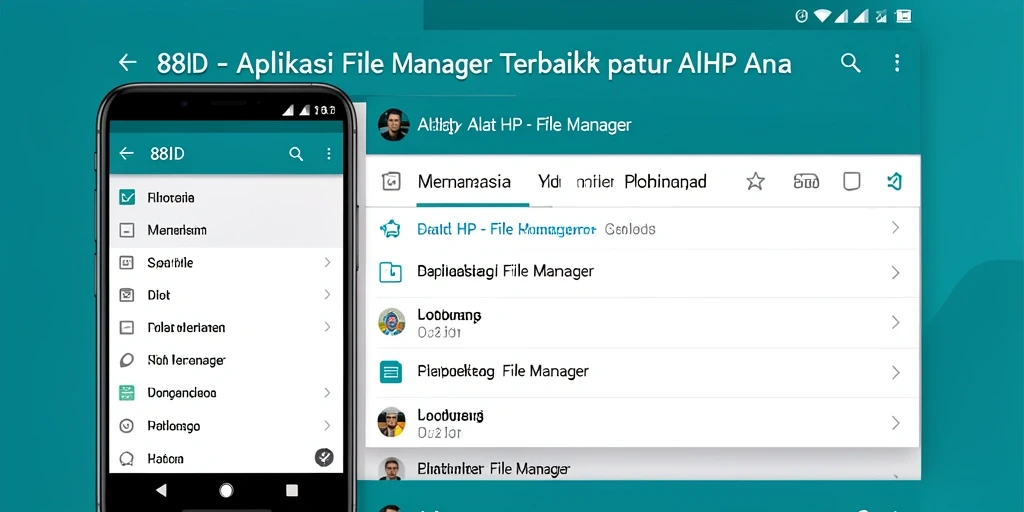 Antarmuka pengguna 88ID yang sederhana dan fungsional untuk pengelolaan file.