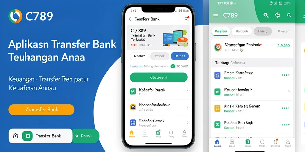 Tampilan antarmuka pengguna aplikasi Transfer Bank C789 yang memudahkan transaksi.