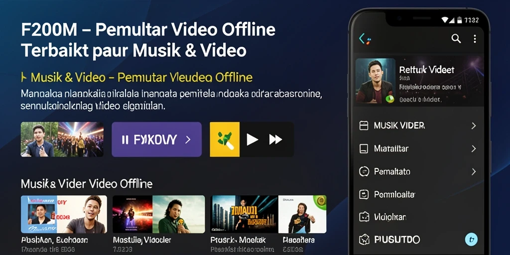Antarmuka F200M yang ramah pengguna untuk Pemutar Video Offline.