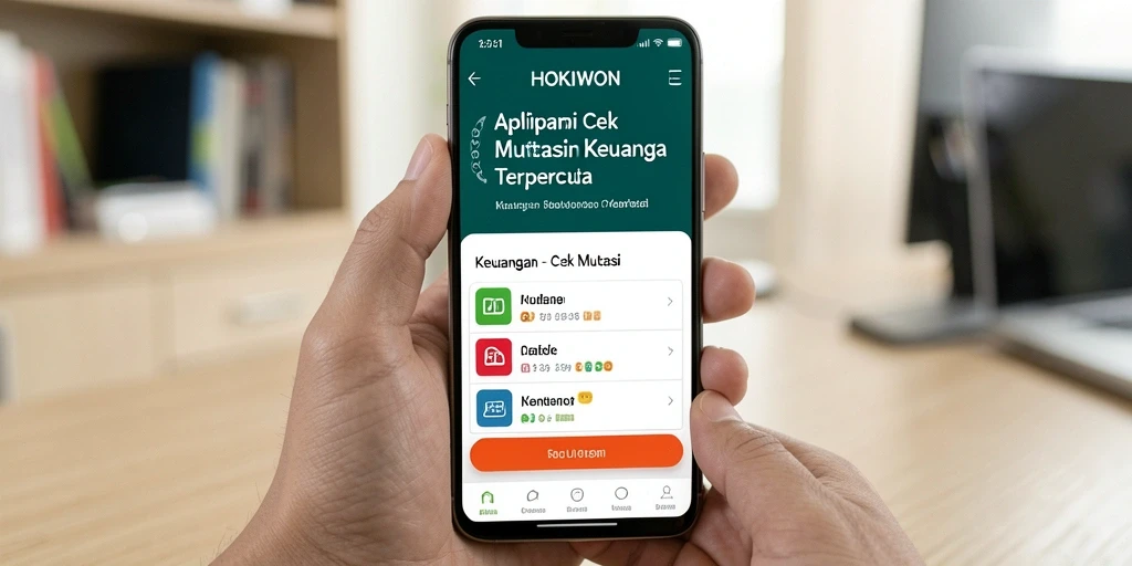 Tampilan antarmuka HOKIWON yang intuitif untuk cek mutasi keuangan.