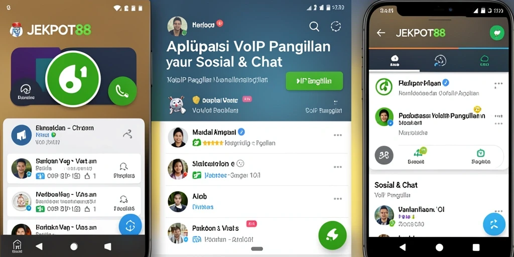 Antarmuka JEKPOT88 yang memudahkan pengguna dalam VoIP Panggilan.