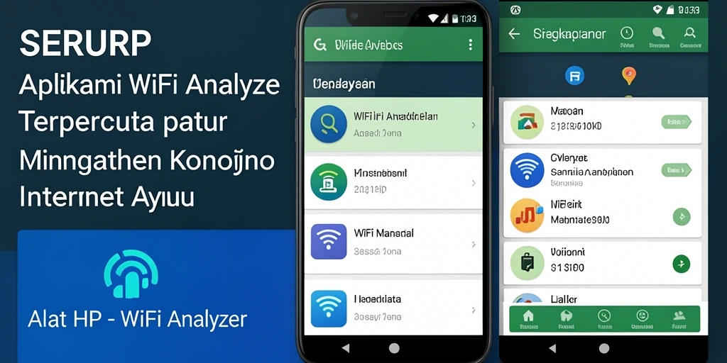 Tampilan antarmuka SERURP yang ramah pengguna sebagai WiFi Analyzer.