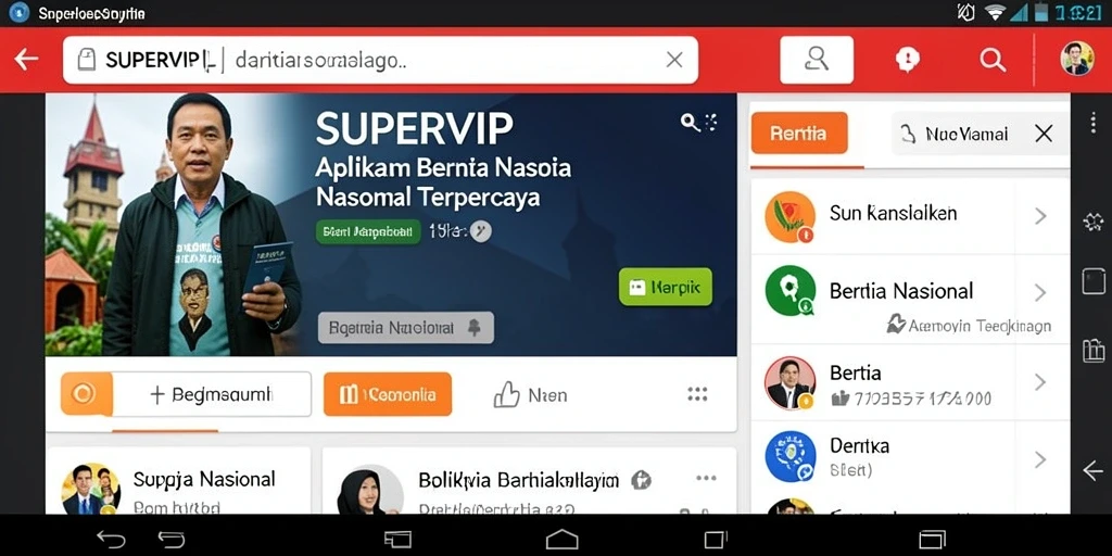 Tampilan antarmuka aplikasi SUPERVIP yang modern dan informatif.