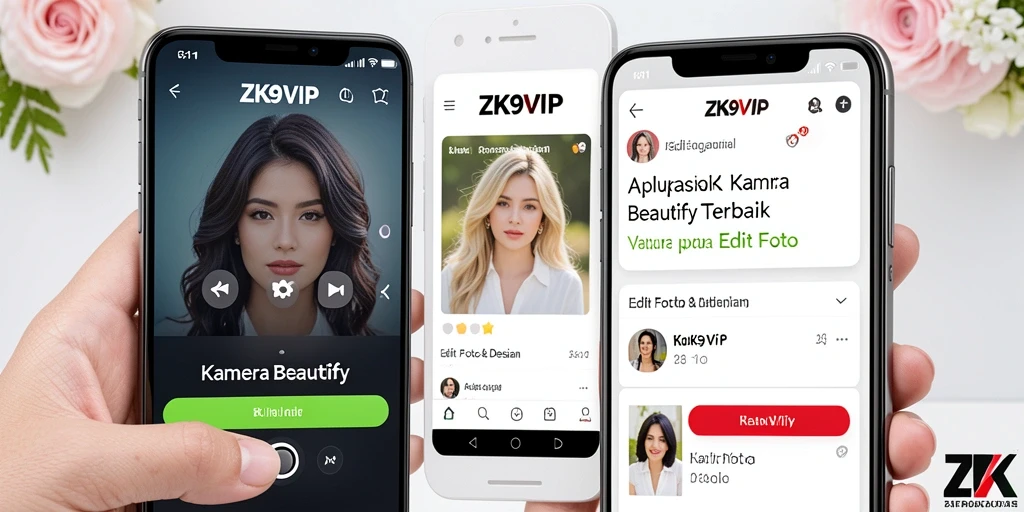 Antarmuka ZK9VIP yang memudahkan proses editing foto.