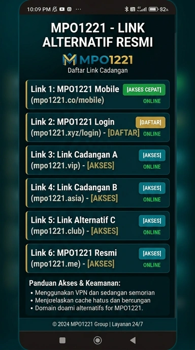 Link Alternatif mpo1221 untuk Pengguna Android