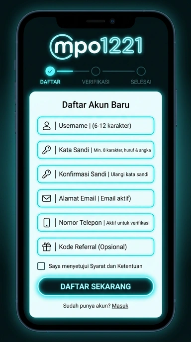 Cara Mudah Buat Akun mpo1221 di Android